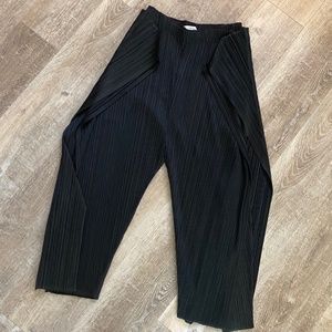 Authentic PLEATS PLEASE by ISSEY MIYAKE pant with draped panel detail